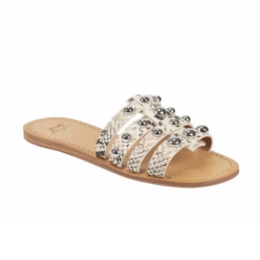 Marc Fisher Pava Studded Flat Snake Sandal Size 9